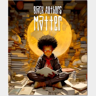 Black History Month: Black Authors Matter on a Dark Background Posters and Art